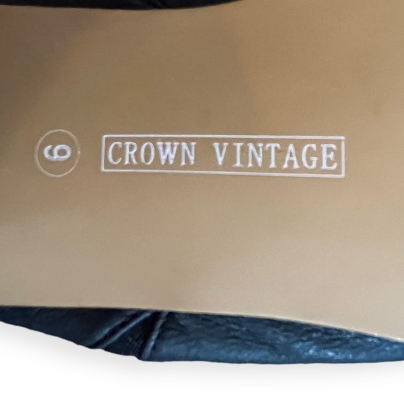 Crown Vintage booties boots black open toe NOVA - Picture 11 of 11